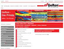 Tablet Screenshot of geron.de